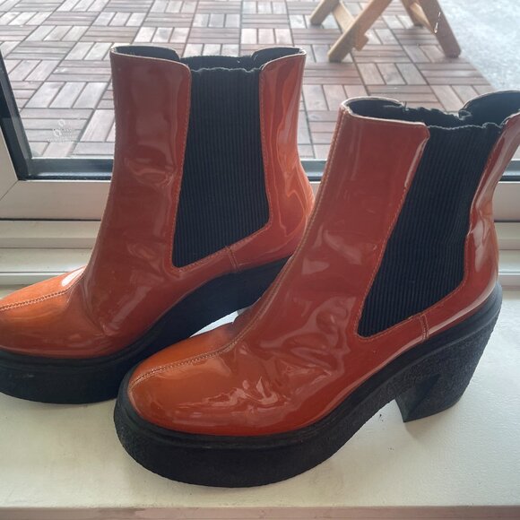Ankle Boots - Cognac/Rust Orange - Picture 2 of 3